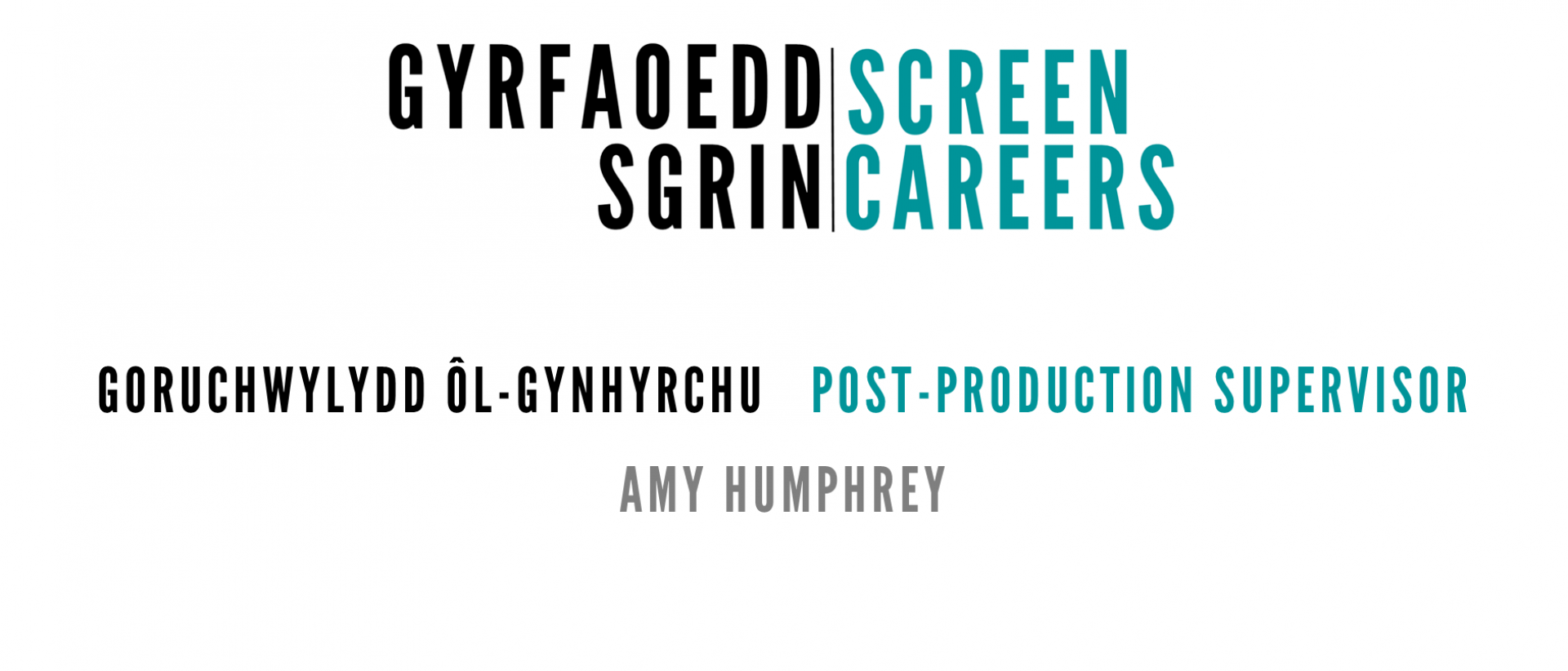 screen careers logo and post-production supervisor