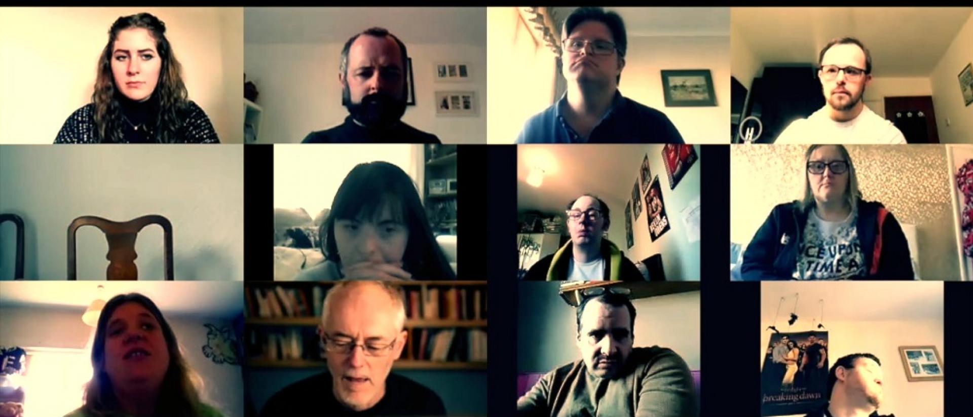 a screen grab from an online meeting of 12 participants