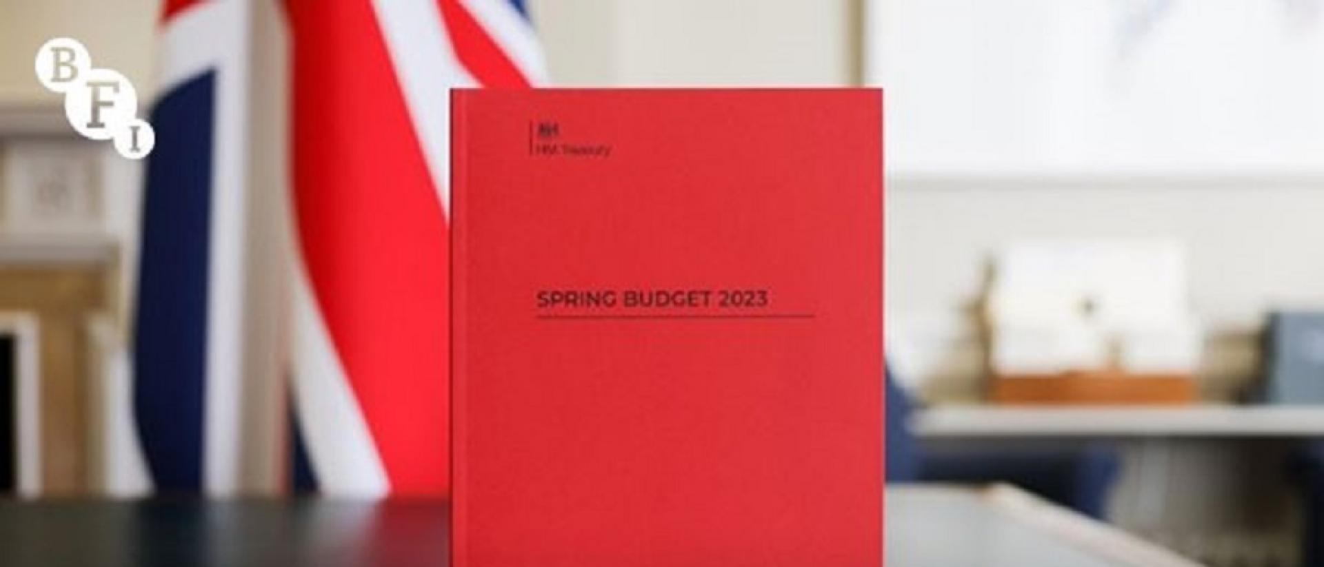 a red book with Spring Budget 2023 written on it