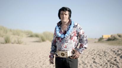 man dressed as Elvis