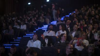 photo of a cinema audience at the iris prize festival