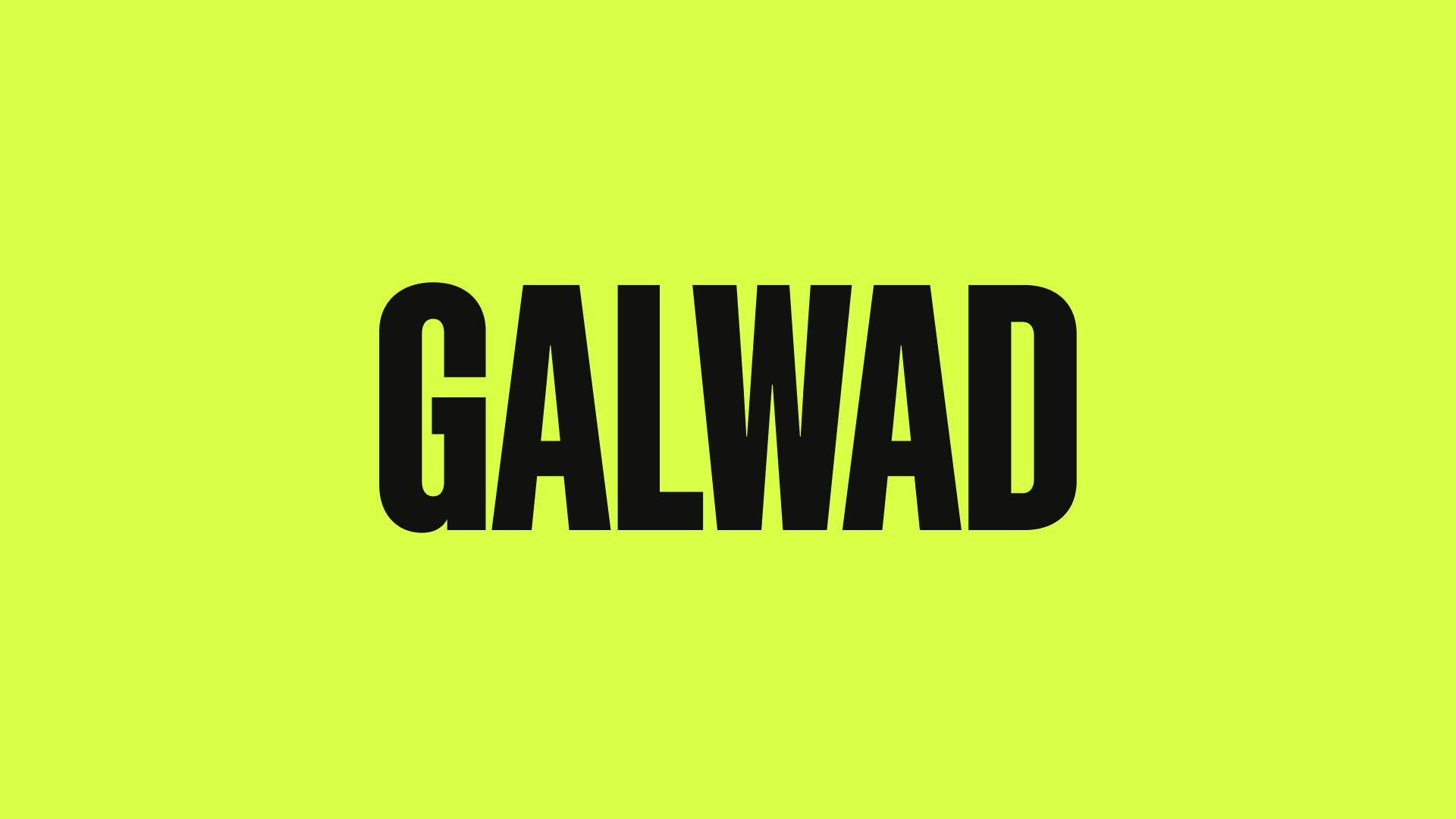 black galwad logo on green background