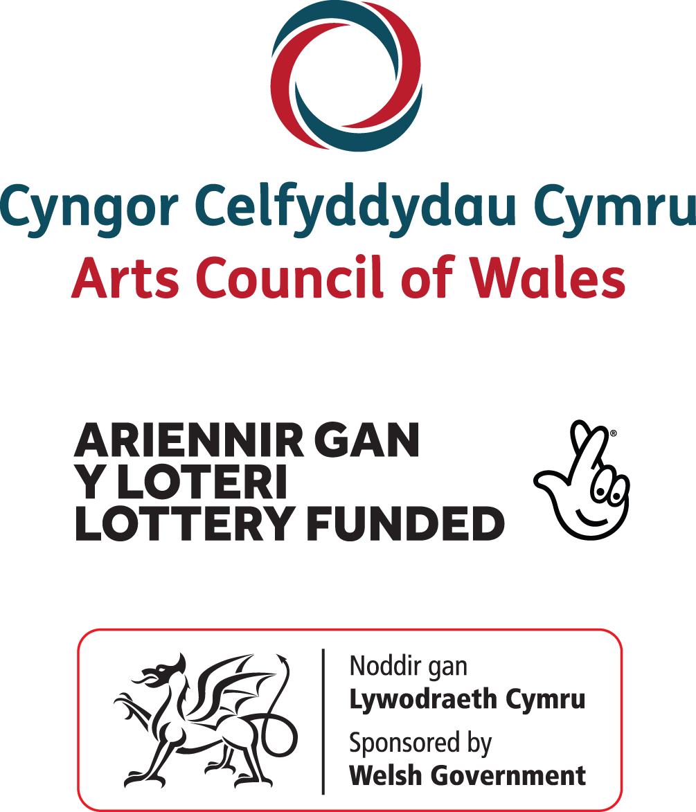 arts council wales / national lottery / welsh government logos