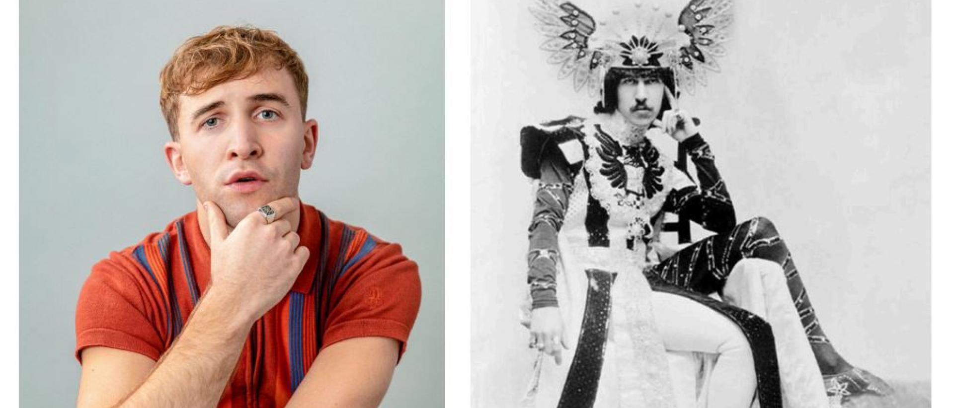 photo of callum scott howells (left) with a photo of henry paget (right)