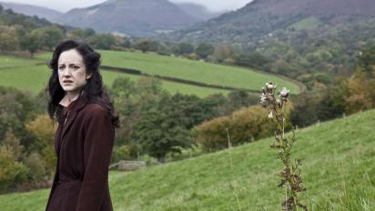 Andrea Riseborough in the Welsh mountains