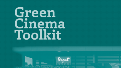 white text on a teal background that says Green Cinema Toolkit