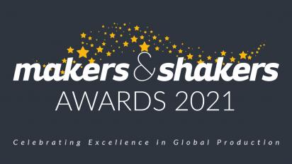 white text on a grey background that says Makers & Shakers Awards 2021