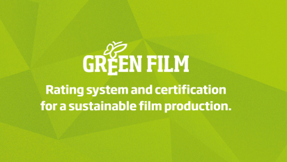 Green Film logo in white on a green background