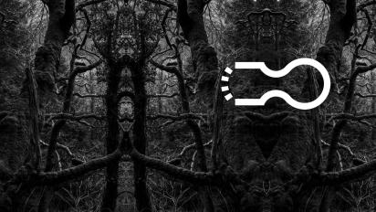 black and white photo of a forest